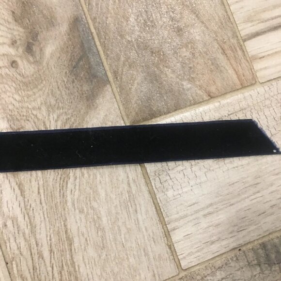 J CREW Blue Sequin Rhinestone Velvet Belt Sash Tie Closure One Size - Picture 7 of 8